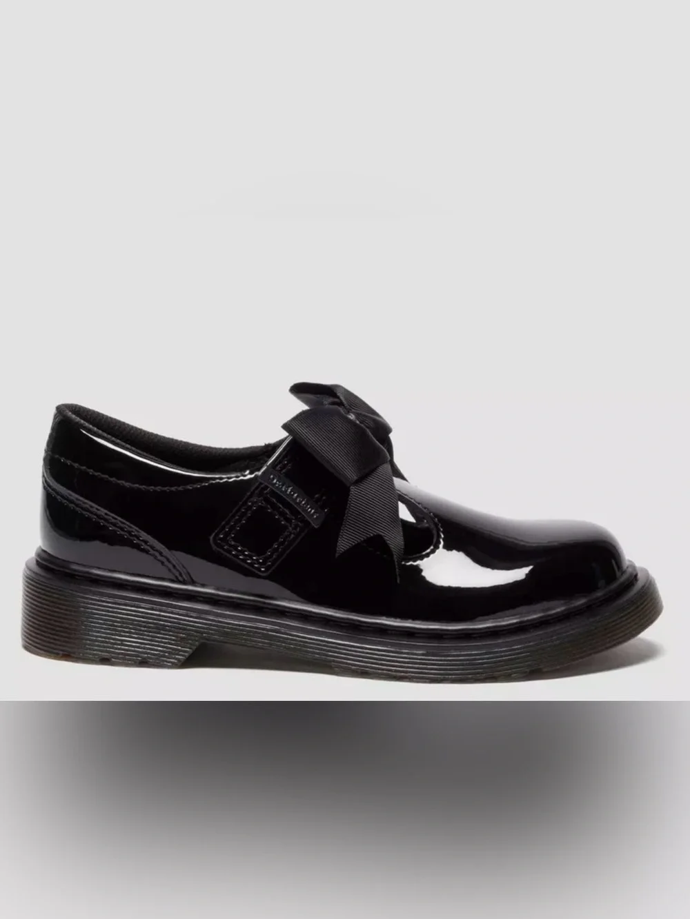 Dr. Martens Kids Black Patent Mary Jane with Ribbon Size 12